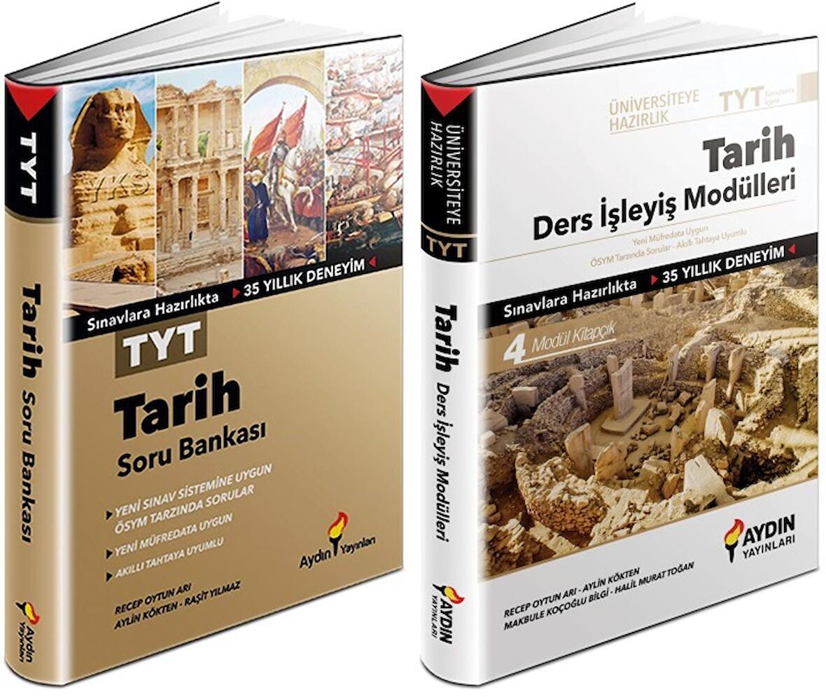Aydın Tyt Tarih Soru + Ders İşleyiş Seti 2 Kitap 2023