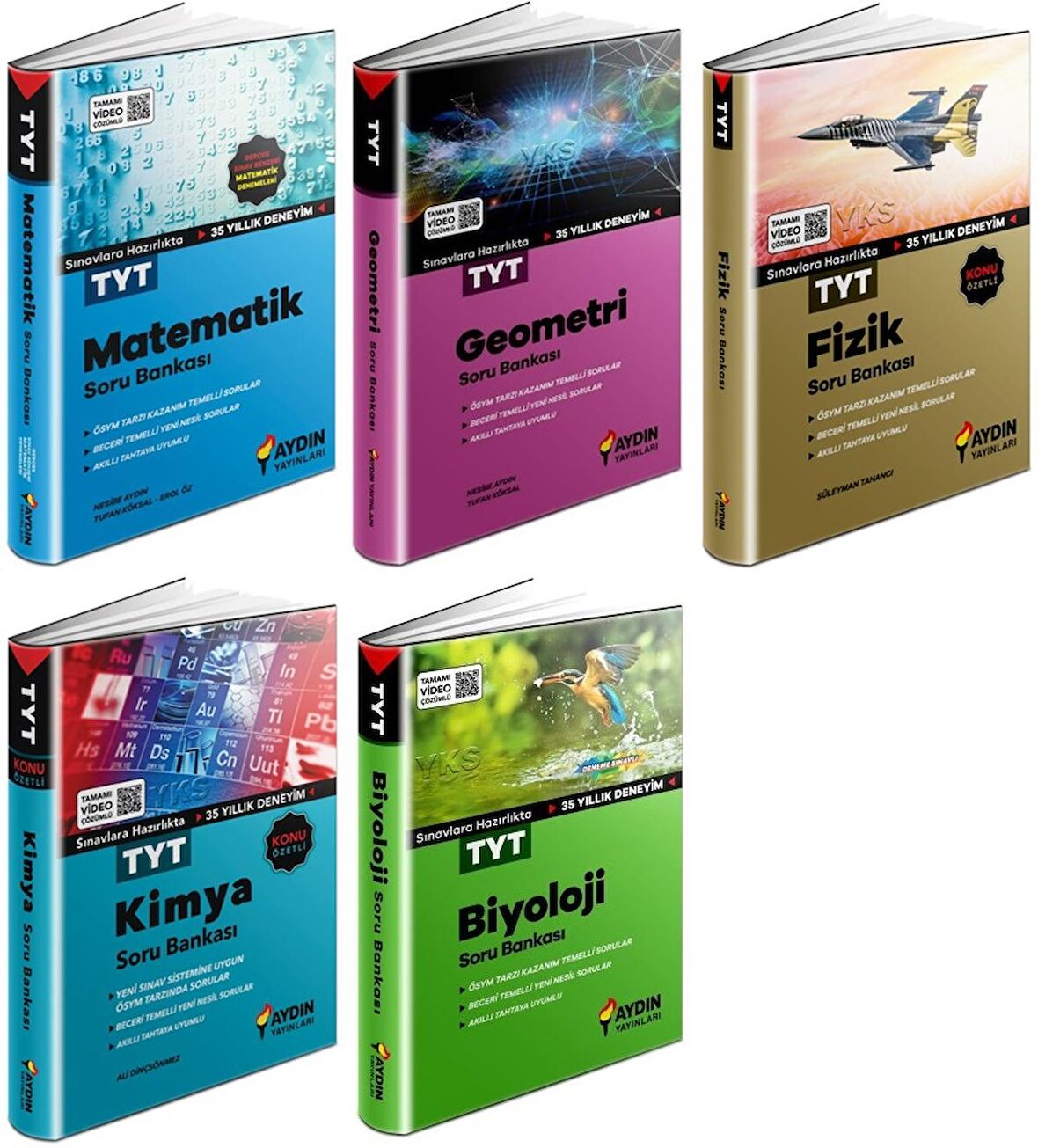 Aydın Tyt Matematik Geometri Fizik Kimya Biyoloji Soru Seti 5 Kitap 2023