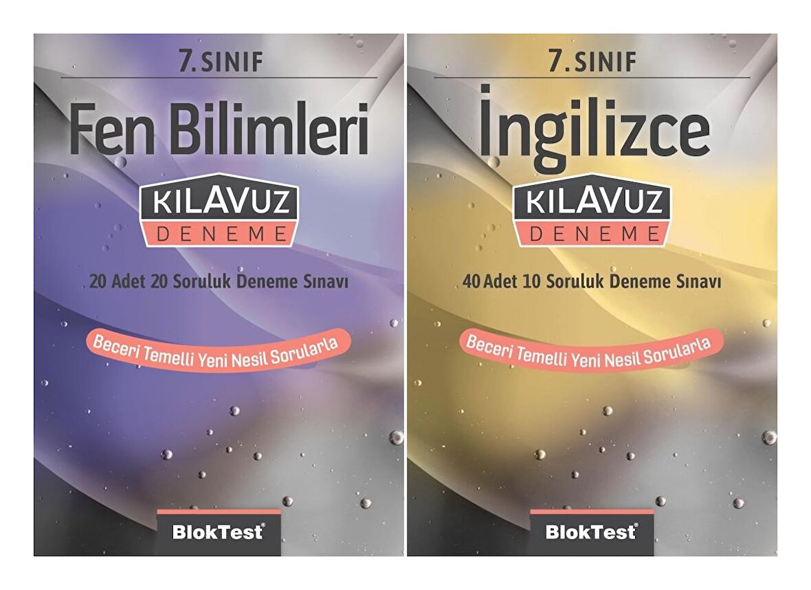 Bloktest 7. Sınıf Fen Bilimleri + İngilizce Kılavuz Deneme Seti 2 Kitap 2023