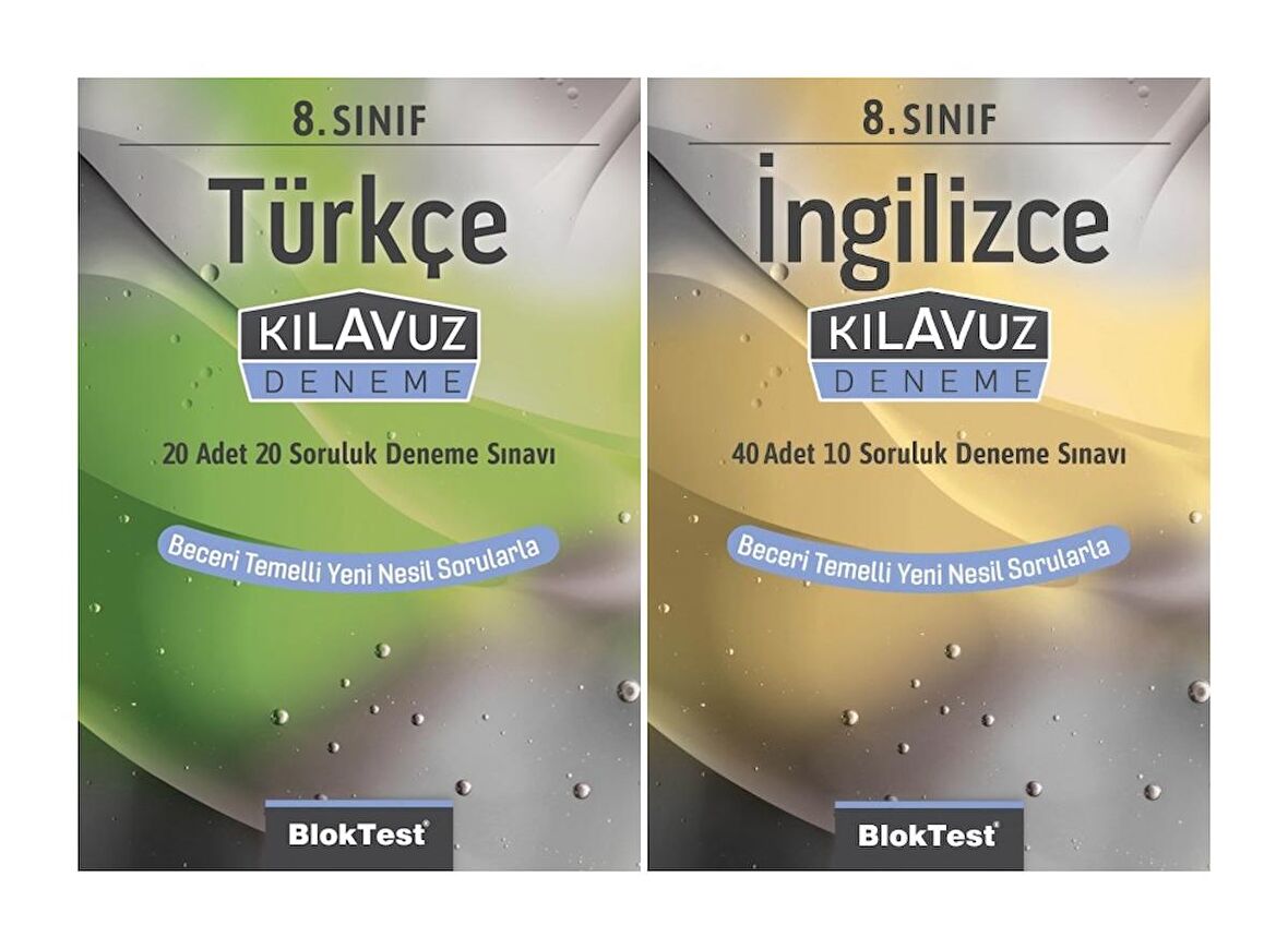 Bloktest 8. Sınıf Türkçe + İngilizce Kılavuz Deneme Seti 2 Kitap 2023