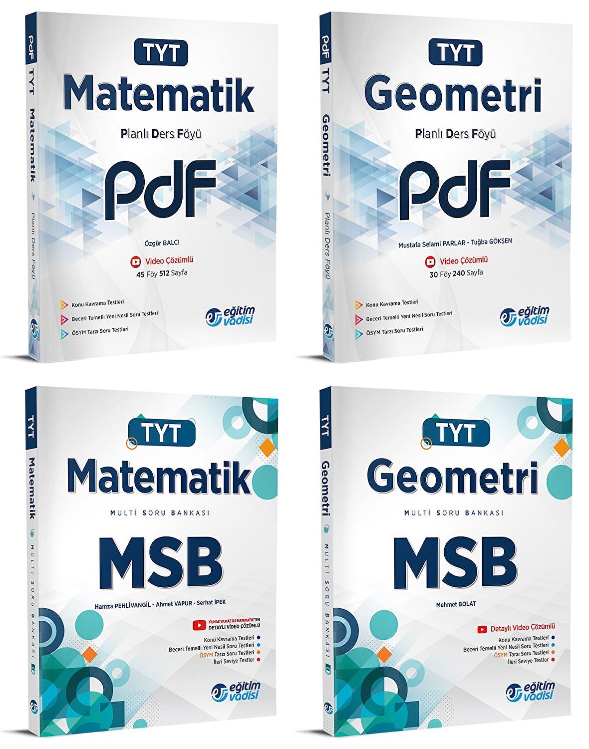 Eğitim Vadisi Tyt Matematik + Geometri Pdf + Msb Seti 4 Kitap 2023