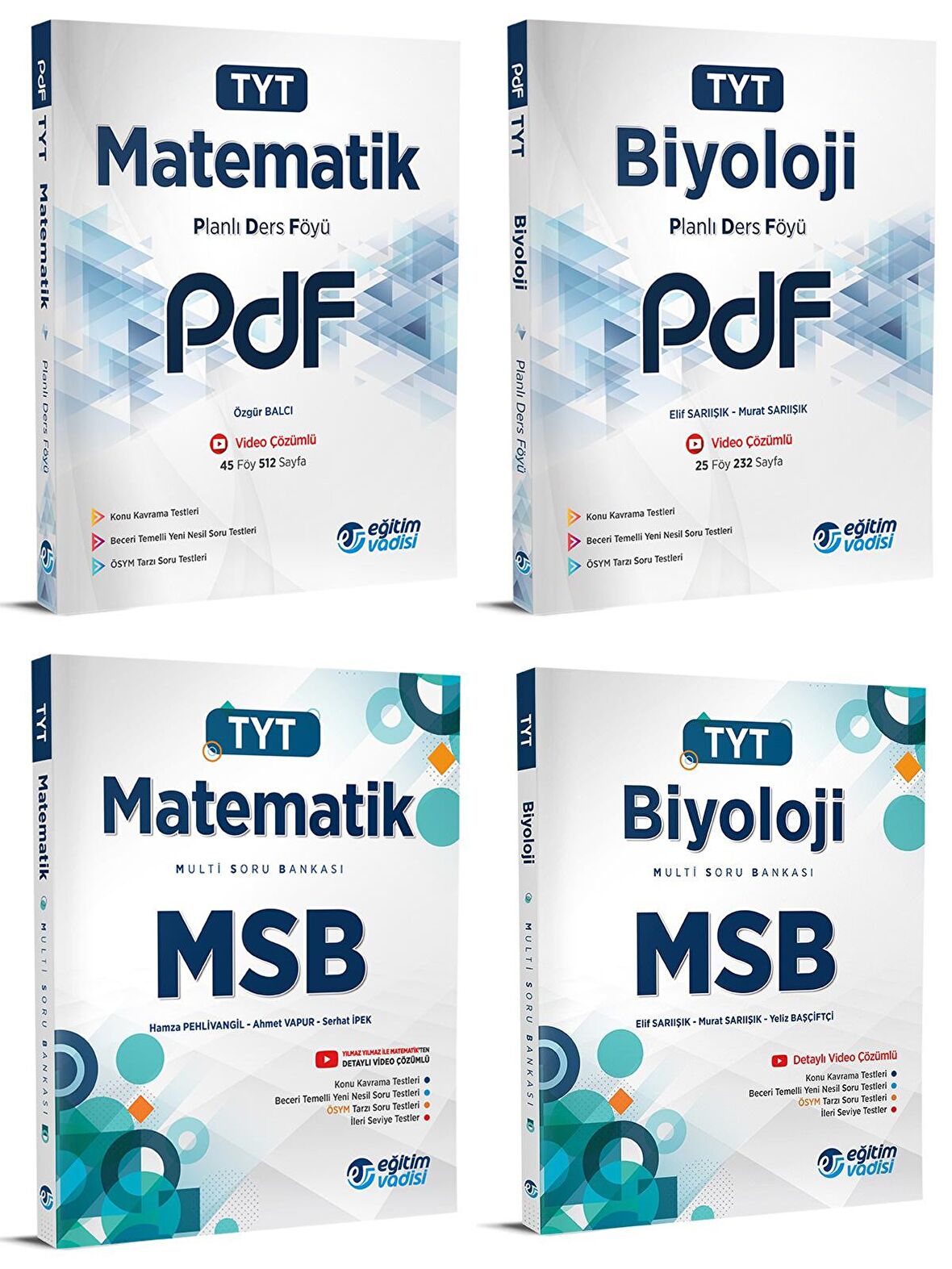 Eğitim Vadisi Tyt Matematik + Biyoloji Pdf + Msb Seti 4 Kitap 2023