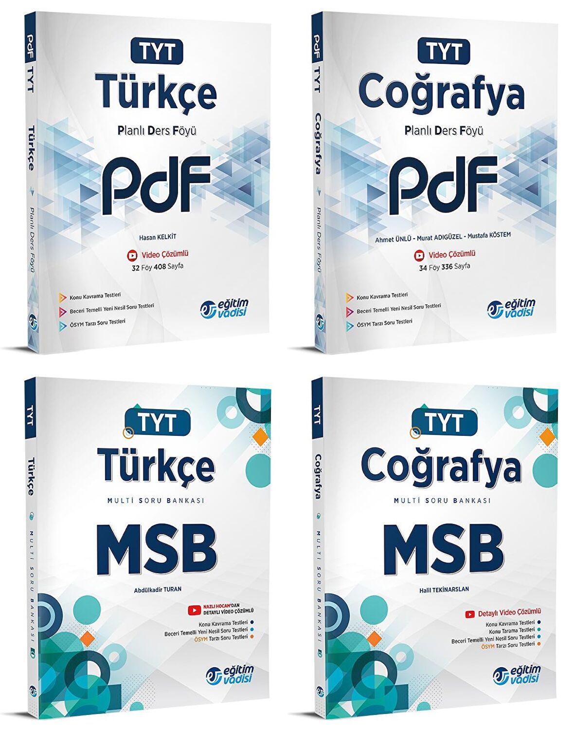 Eğitim Vadisi Tyt Türkçe + Coğrafya Pdf + Msb Seti 4 Kitap 2023
