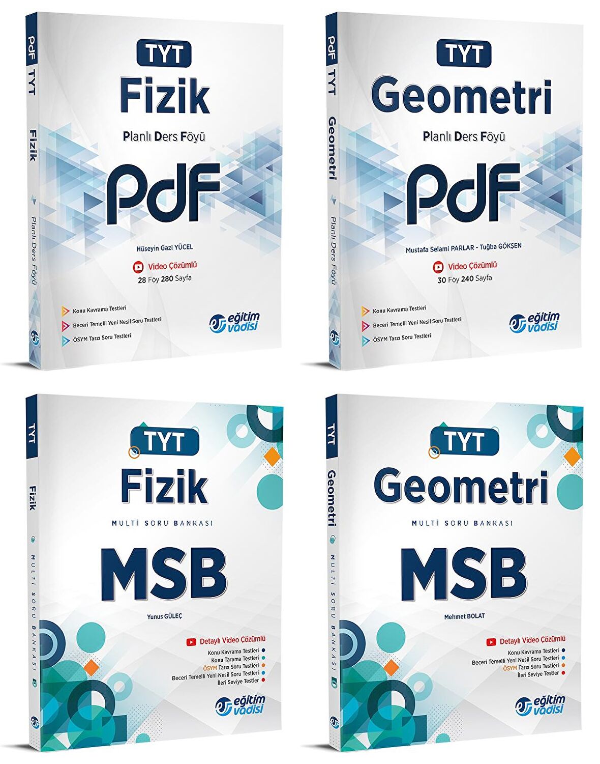 Eğitim Vadisi Tyt Fizik + Geometri Pdf + Msb Seti 4 Kitap 2023