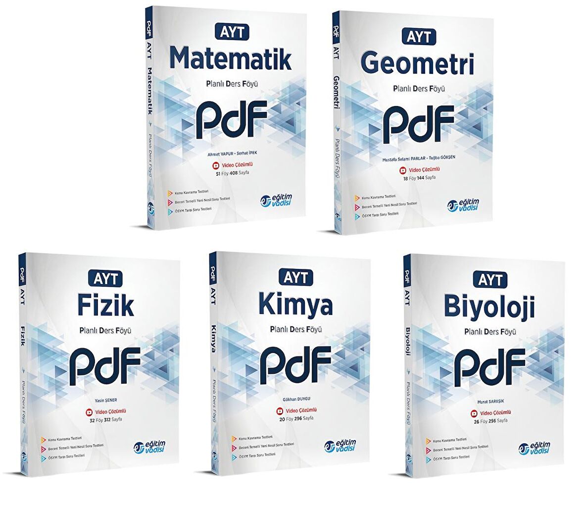 Eğitim Vadisi Ayt Sayısal Pdf Planlı Ders Föyü Seti 2023