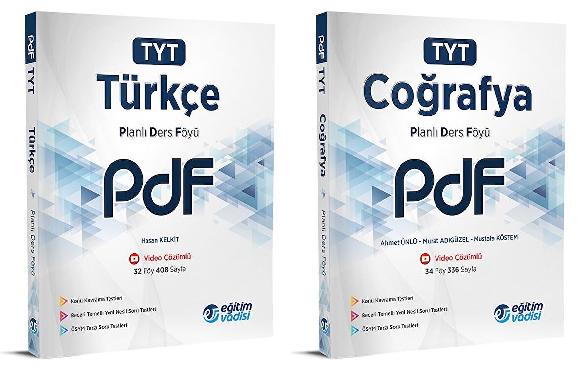 Eğitim Vadisi Tyt Türkçe + Coğrafya Pdf Planlı Ders Föyü Seti 2 Kitap 2023