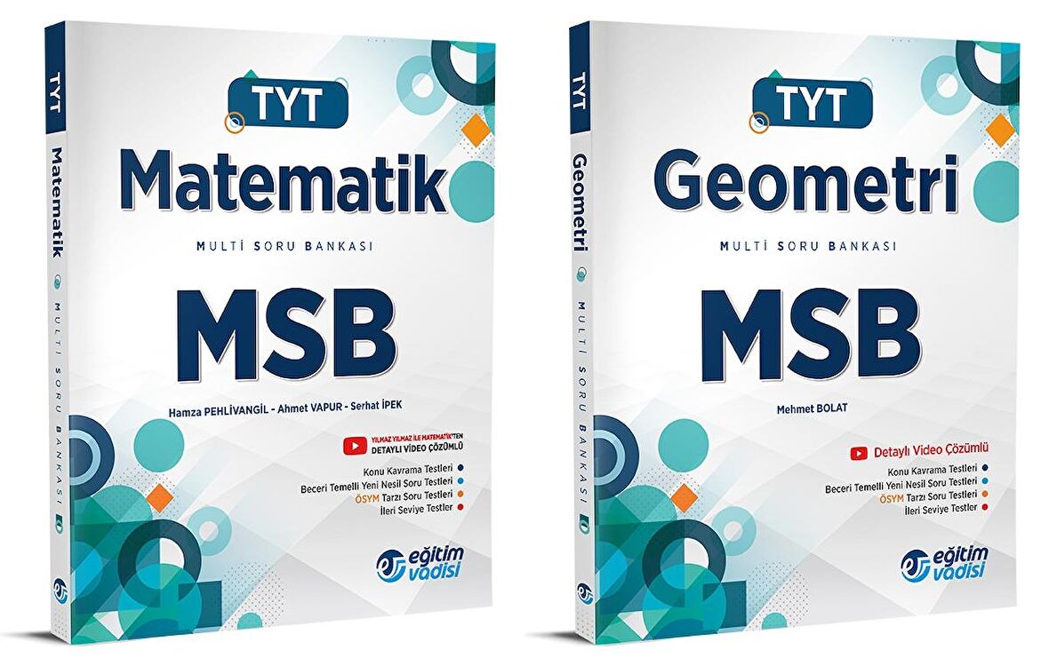 Eğitim Vadisi Tyt Matematik + Geometri Msb Multi Soru Bankası Seti 2 Kitap 2023