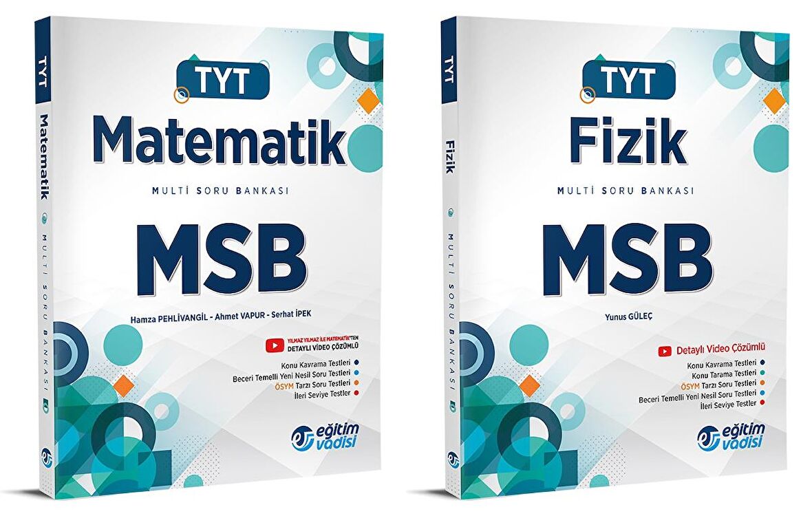 Eğitim Vadisi Tyt Matematik + Fizik Msb Multi Soru Bankası Seti 2 Kitap 2023