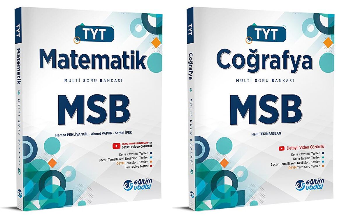 Eğitim Vadisi Tyt Matematik + Coğrafya Msb Multi Soru Bankası Seti 2 Kitap 2023