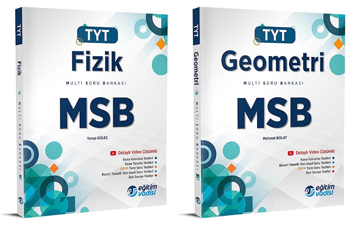 Eğitim Vadisi Tyt Fizik + Geometri Msb Multi Soru Bankası Seti 2 Kitap 2023