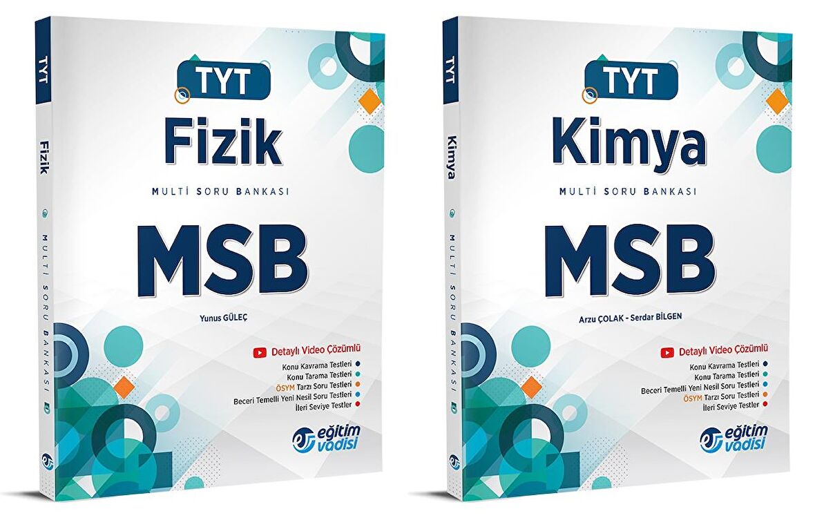Eğitim Vadisi Tyt Fizik + Kimya Msb Multi Soru Bankası Seti 2 Kitap 2023