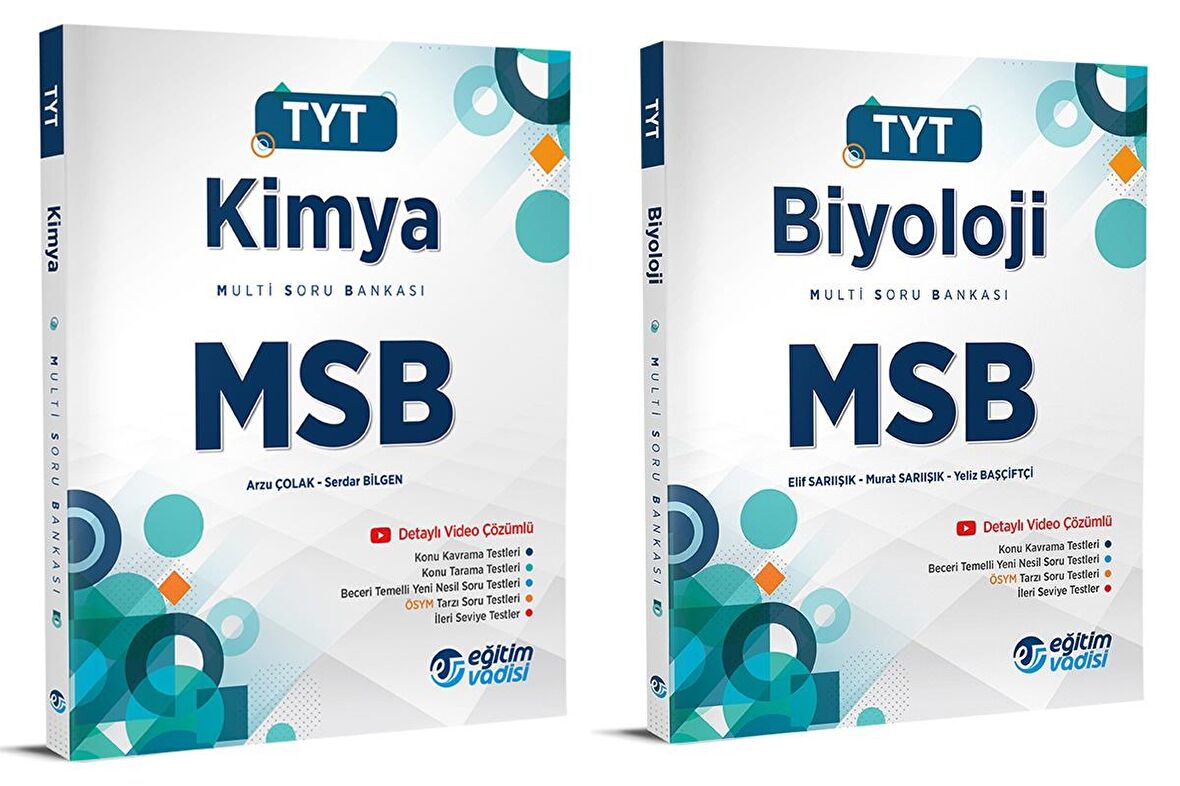 Eğitim Vadisi Tyt Kimya + Biyoloji Msb Multi Soru Bankası Seti 2 Kitap 2023