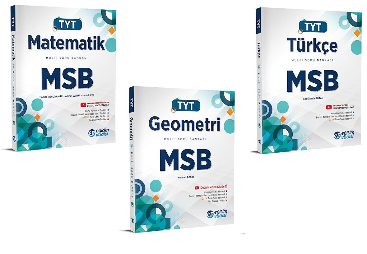 Eğitim Vadisi Tyt Matematik Türkçe Geometri Msb Multi Soru Bankası Seti 2023