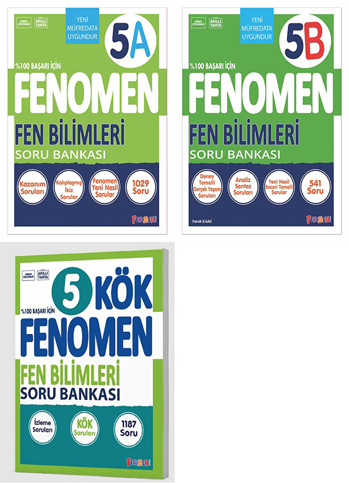 Fenomen Okul 2025 5. Sınıf Fen Bilimleri A + B + Kök Seti 3 Kitap Güncel Müfredat