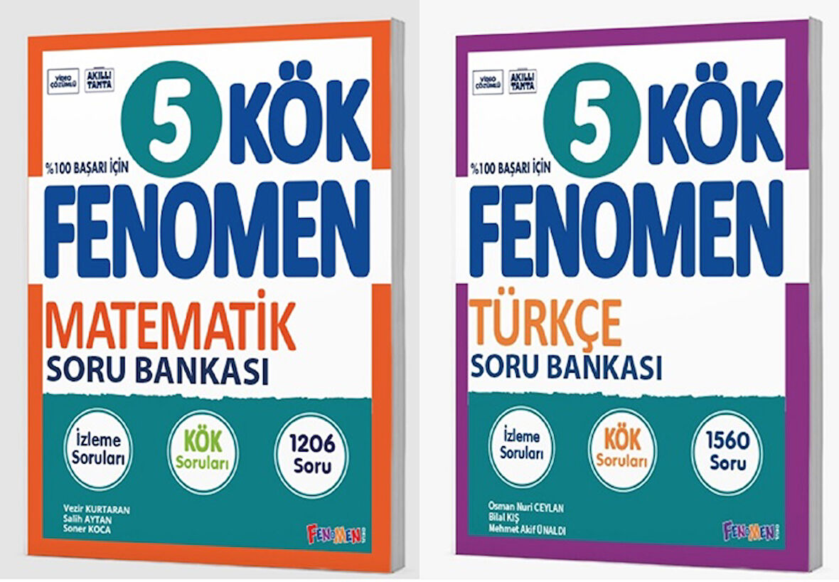 Fenomen Okul 2025 5. Sınıf Matematik + Türkçe Kök Soru Seti 2 Kitap Güncel Müfredat