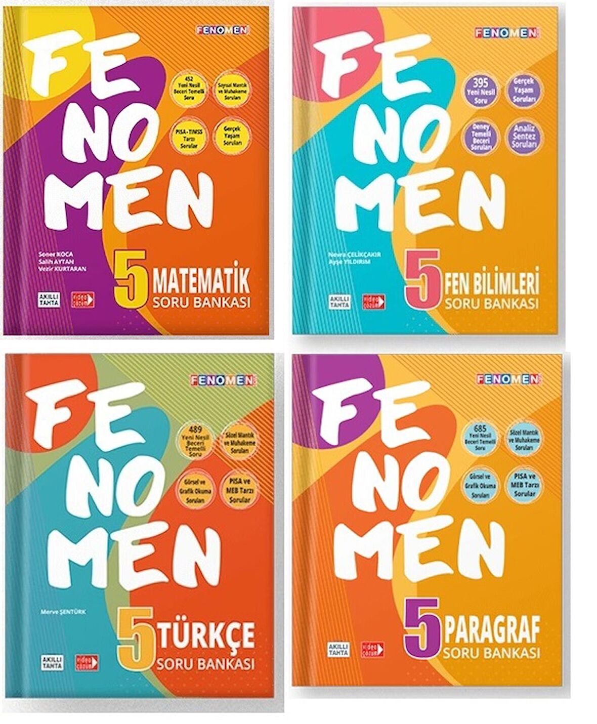 Fenomen Okul 5. Sınıf Soru Bankası Seti 4 Kitap 2023