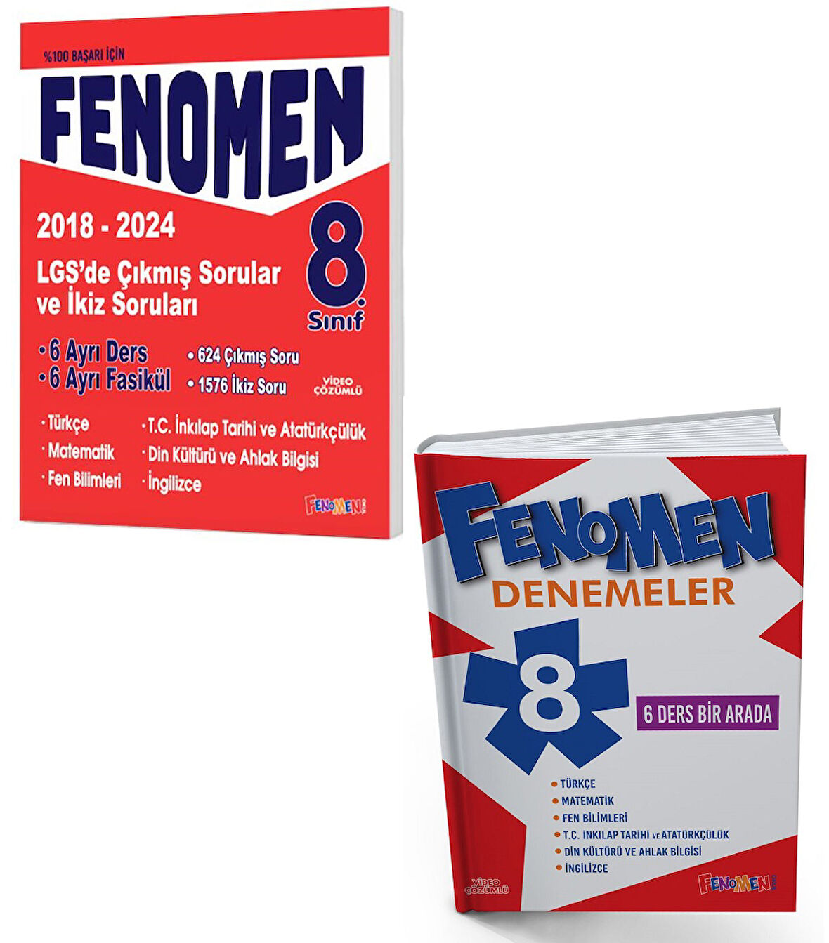 Fenomen Okul 2025 8. Sınıf Lgs Çıkmış Ve İkiz Soruları + Fenomen Denemeleri Seti 12 Kitap