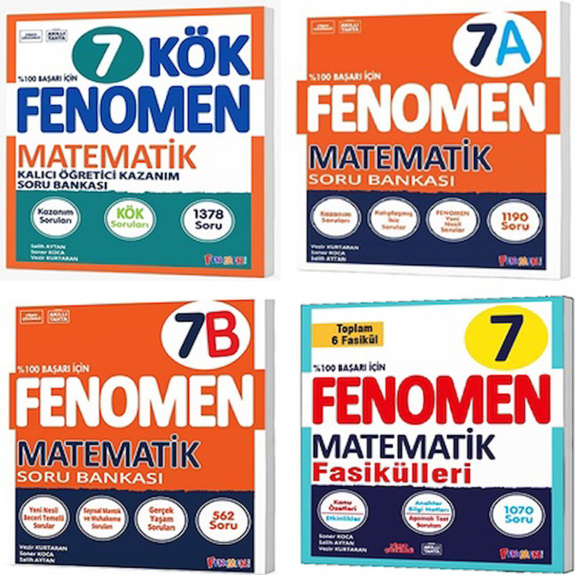 Fenomen Okul 2026 7. Sınıf Matematik Kök + A + B + Fasikül Seti 4 Kitap