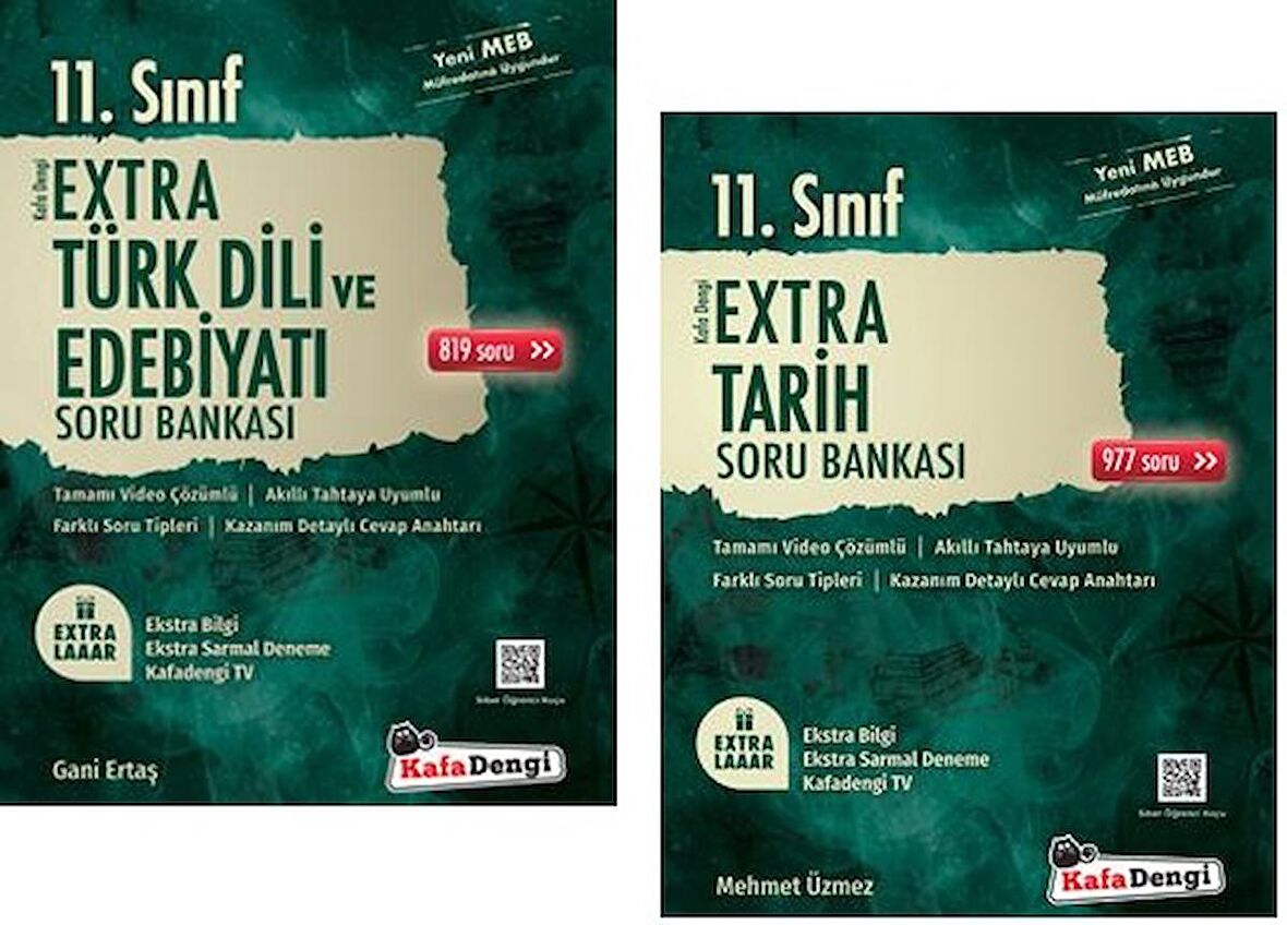 Kafadengi 11. Sınıf Edebiyat + Tarih Extra Soru Bankası Seti 2 Kitap 2023
