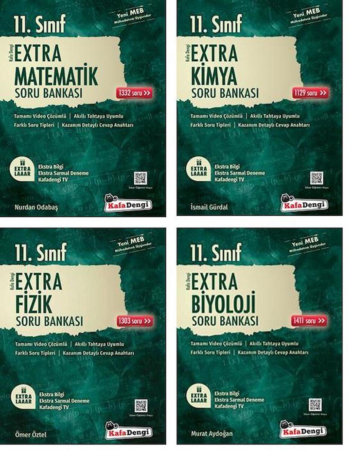 Kafadengi 11. Sınıf Fizik Kimya Biyoloji Matematik Extra Soru Seti 2023