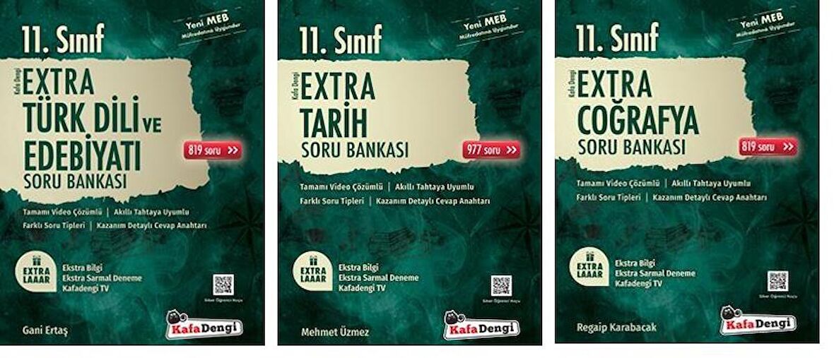 Kafadengi 11. Sınıf Edebiyat Tarih Coğrafya Extra Soru Bankası Seti 2023