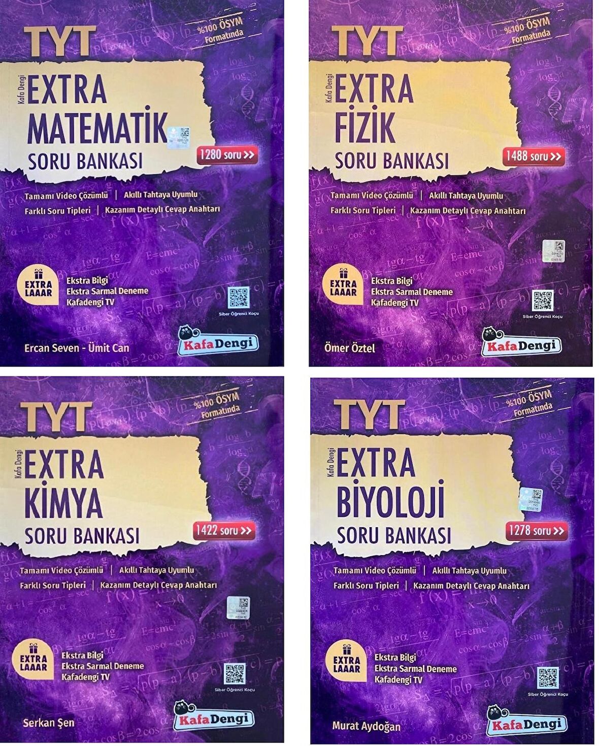 Kafadengi Tyt Matematik + Fizik + Kimya + Biyoloji Extra Soru Seti 4 Kitap 2023