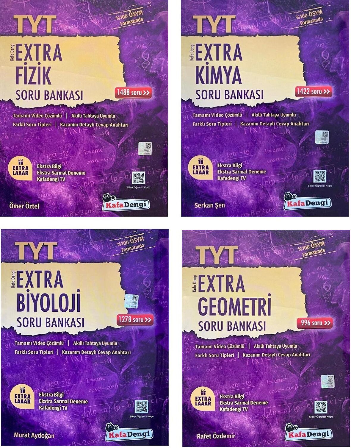 Kafadengi Tyt Geometri + Fizik + Kimya + Biyoloji Extra Soru Seti 4 Kitap 2023