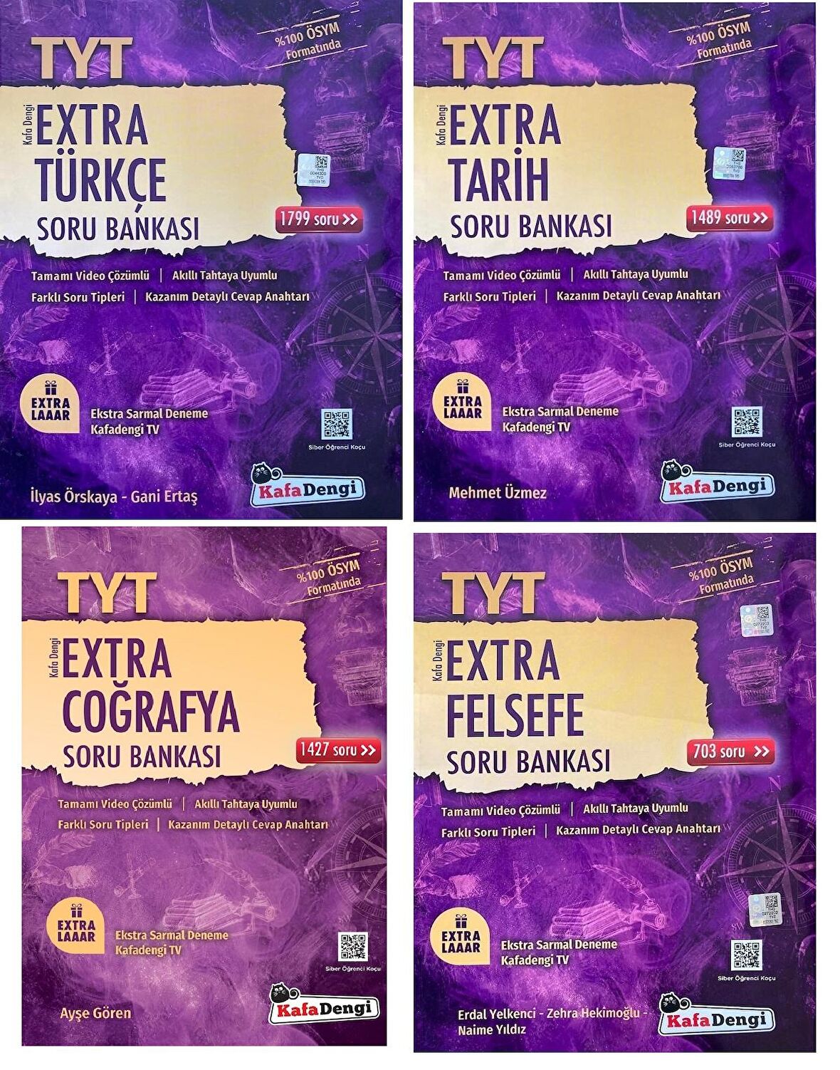 Kafadengi Tyt Türkçe + Tarih + Coğrafya + Felsefe Extra Soru Seti 4 Kitap 2023