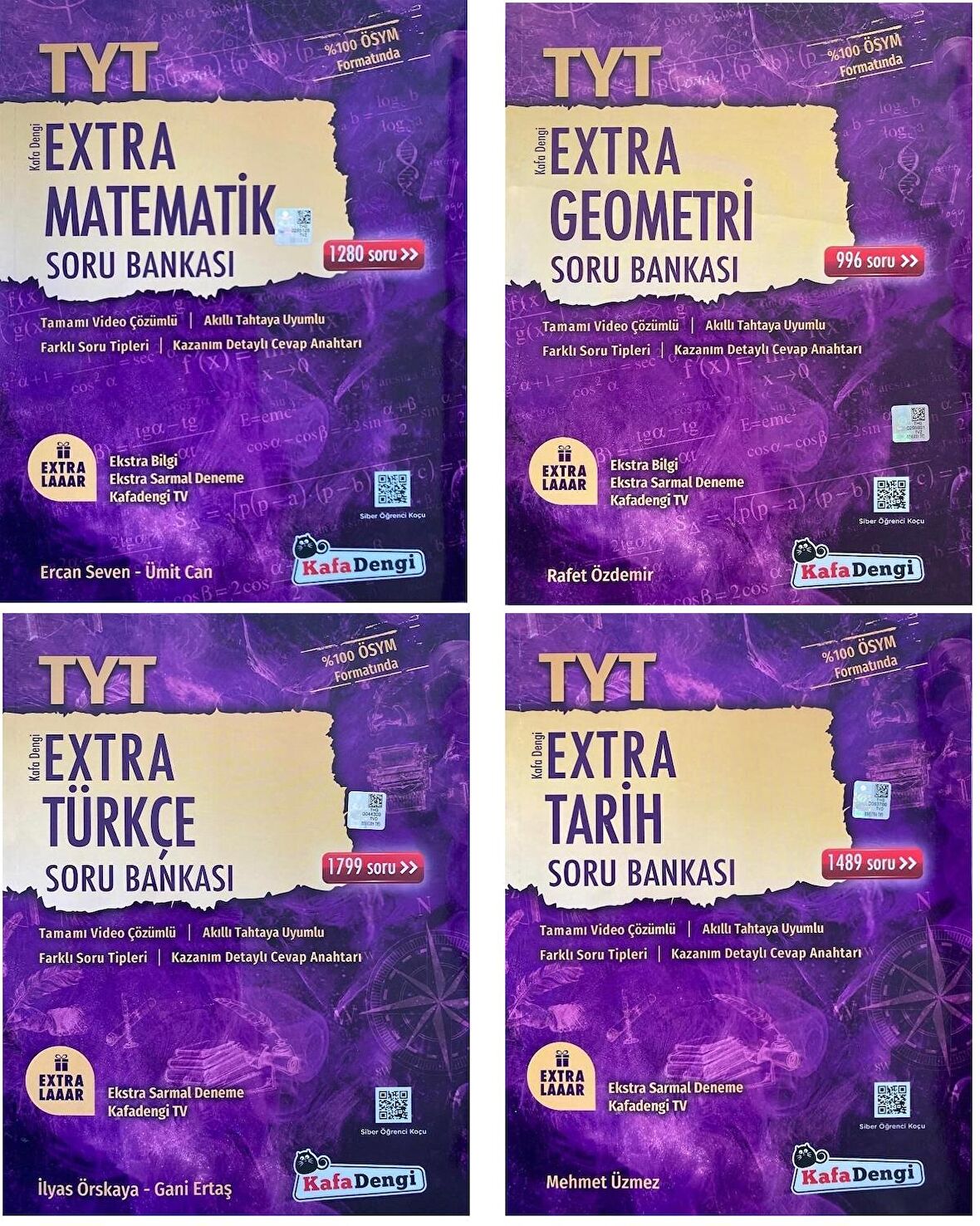 Kafadengi Tyt Matematik + Geometri + Türkçe + Tarih Extra Soru Seti 4 Kitap 2023