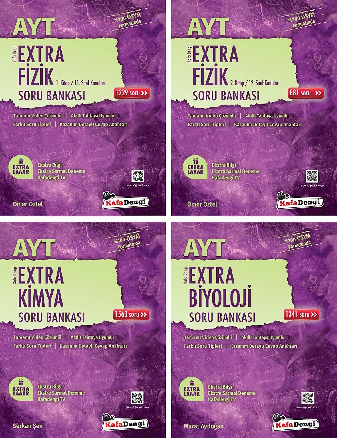 Kafadengi Ayt Fizik Kimya Biyoloji Extra Soru Bankası Seti 4 Kitap 2023
