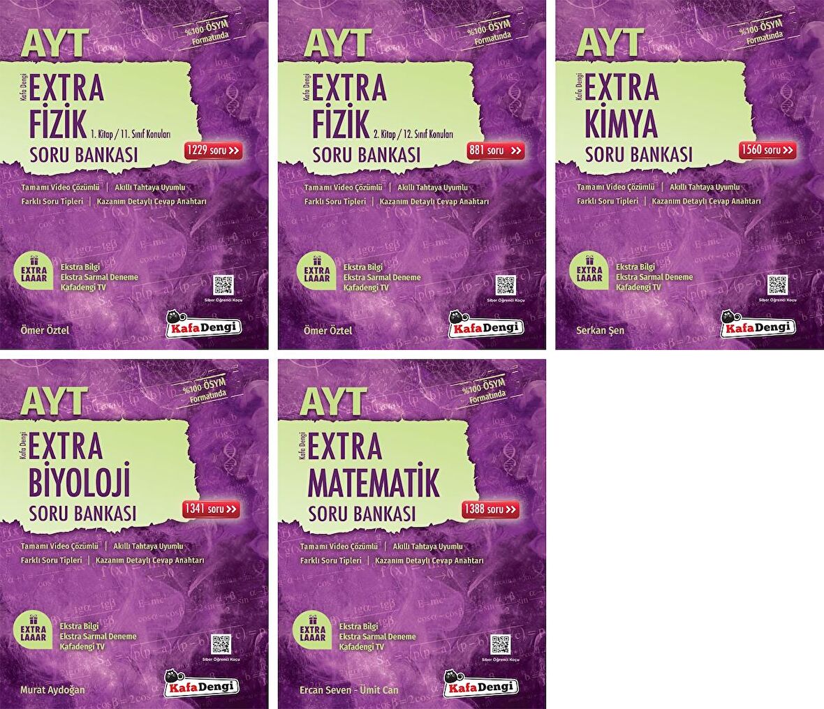 Kafadengi Ayt Matmeatik Fizik Kimya Biyoloji Extra Soru Bankası Seti 5 Kitap 2023