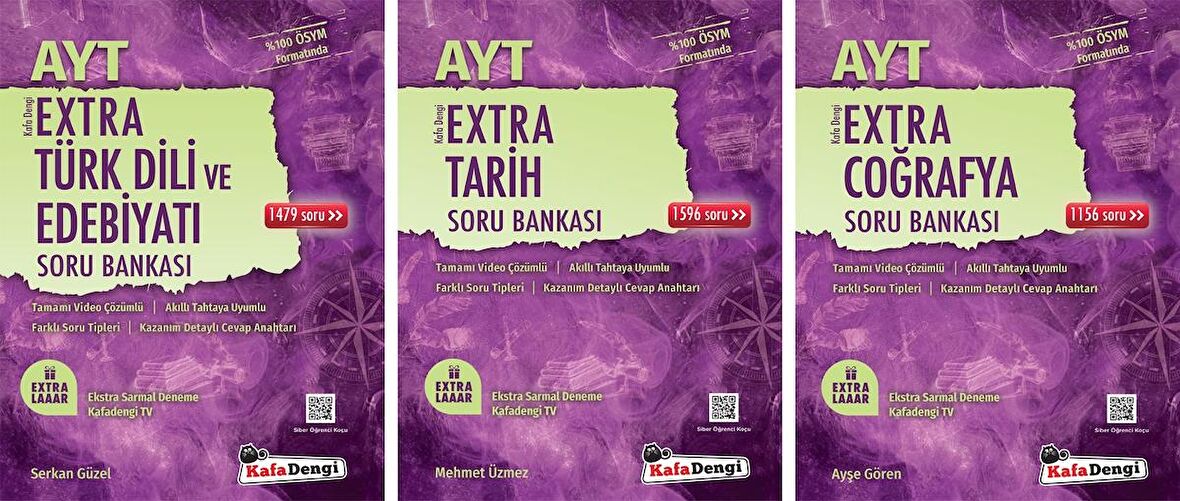 Kafadengi Ayt Edebiyat + Tarih + Coğrafya Extra Soru Bankası Seti 2 Kitap 2023