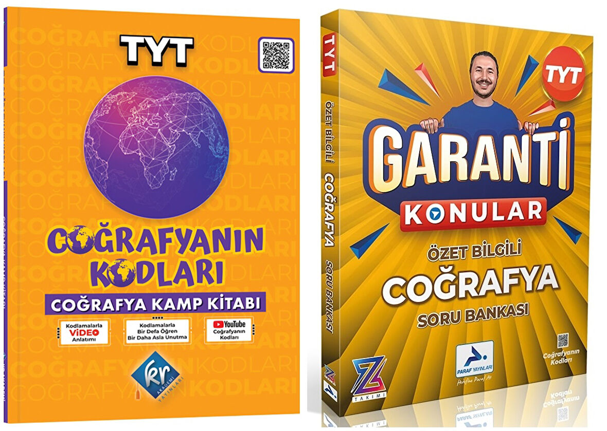 Kr Akademi 2025 Tyt Coğrafyanın Kodları Kamp Kitabı + Z Takımı Coğrafya Garanti Konu Soru Seti 2 Kitap