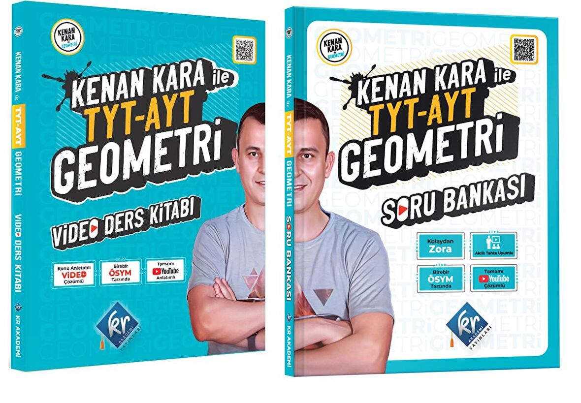 Kr Akademi 2024 Tyt Ayt Kenan Kara Geometri Video Ders Kitabı + Soru Seti 2 Kitap