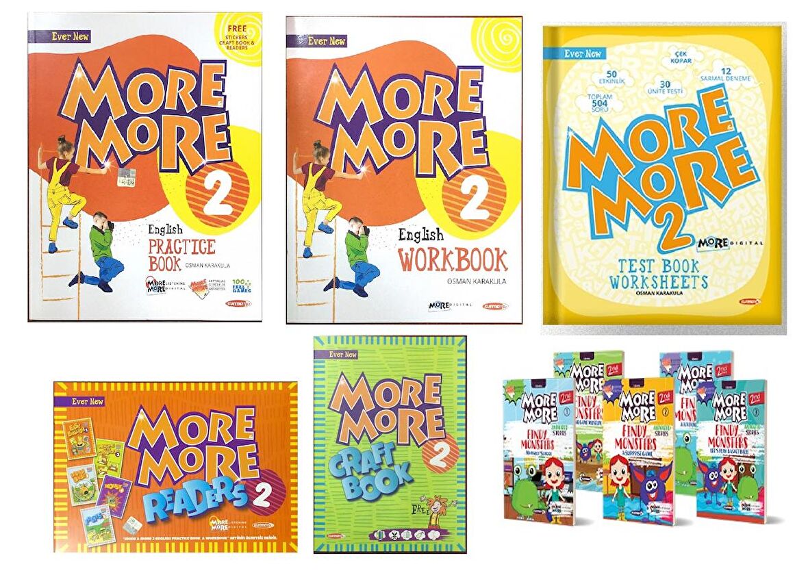 Kurmay Elt 2. Sınıf More & More Pratice Book + Test Book + Hikaye Seti 2023