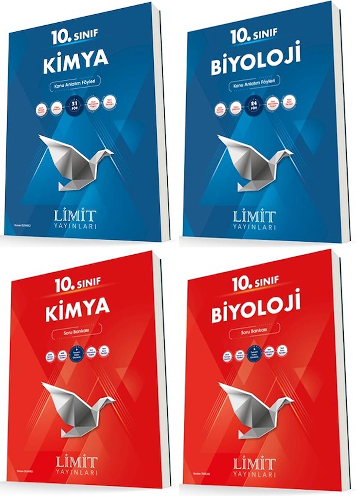 Limit 10. Sınıf Kimya + Biyoloji Konu + Soru Seti 4 Kitap 2023