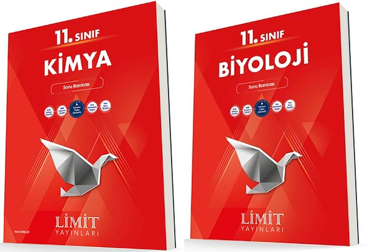 Limit 11. Sınıf Kimya + Biyoloji Soru Bankası Seti 2 Kitap 2023