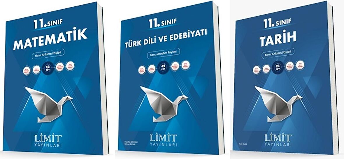 Limit 11. Sınıf Matematik + Edebiyat + Tarih Konu Föyleri Seti 3 Kitap 2023