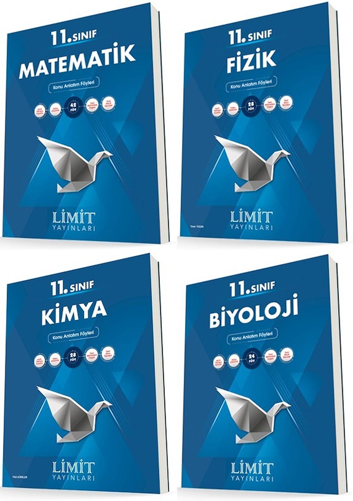 Limit 11. Sınıf Matematik + Fizik + Kimya + Biyoloji Konu Föyleri Seti 4 Kitap 2023