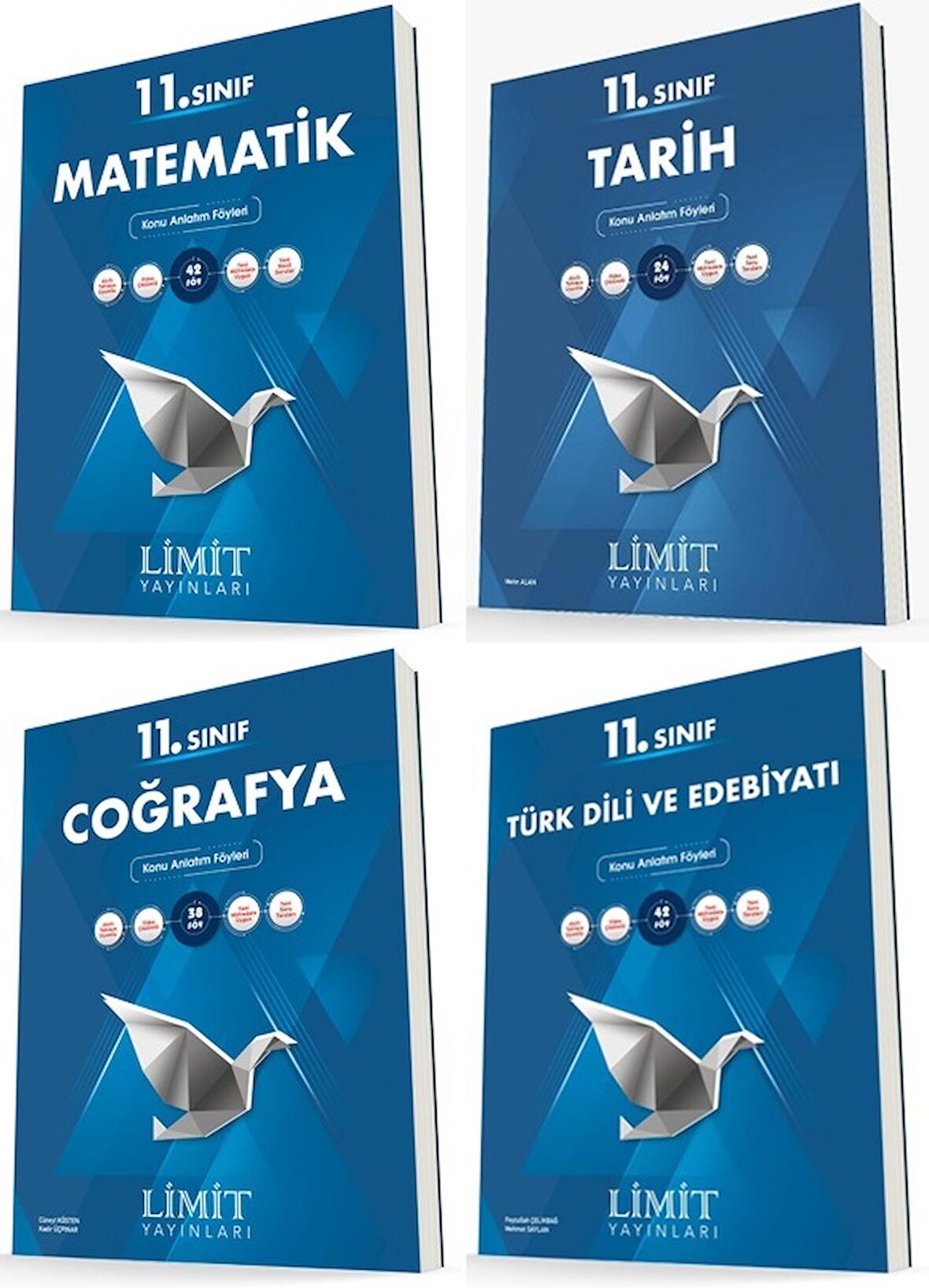 Limit 11. Sınıf Matematik + Edebiyat + Tarih + Coğrafya Konu Föyleri Seti 4 Kitap 2023