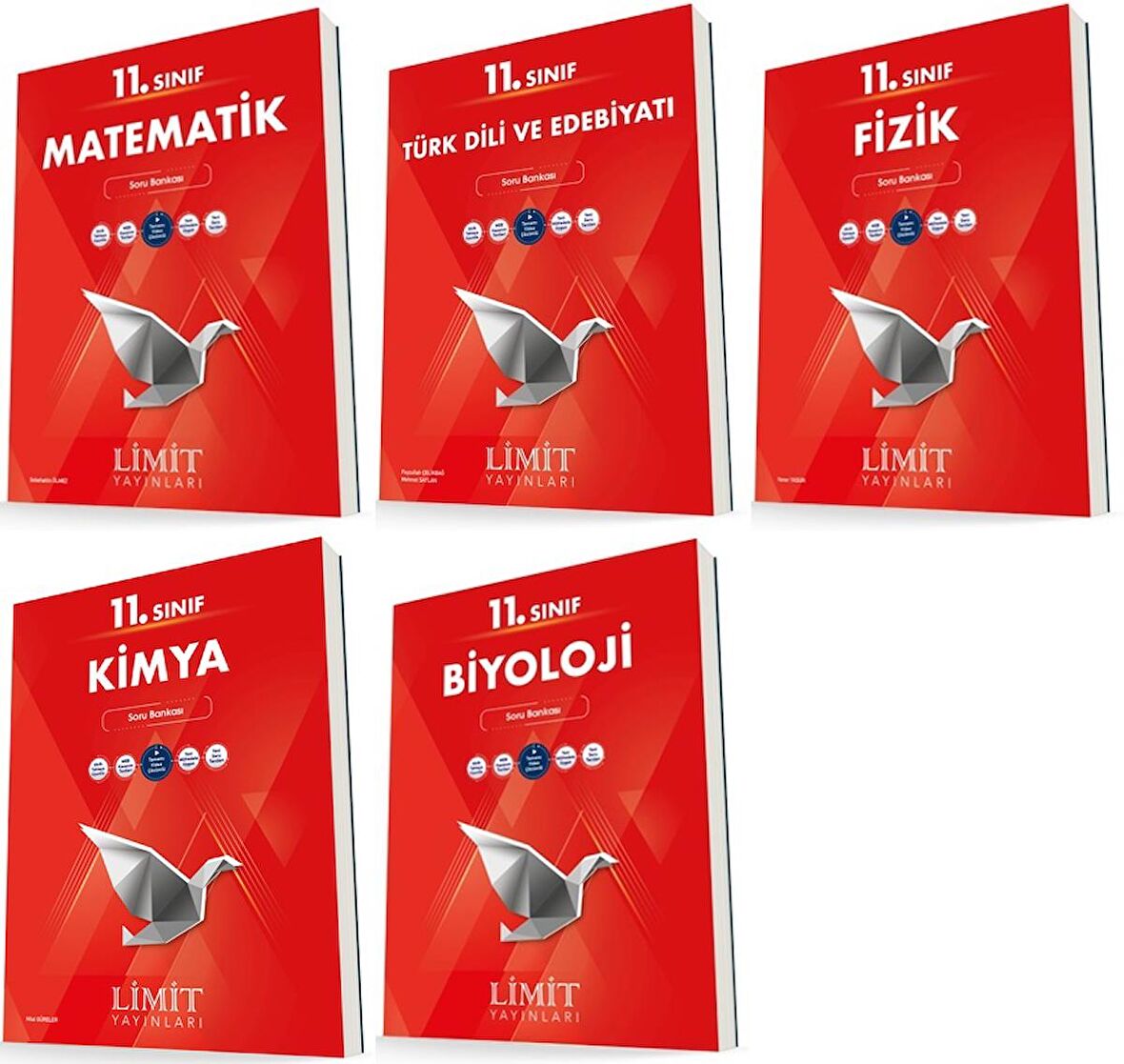 Limit 11. Sınıf Matematik + Edebiyat + Fizik + Kimya + Biyoloji Soru Seti 5 Kitap 2023