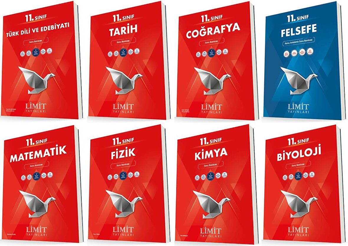 Limit 11. Sınıf Soru Bankası Seti Tam Set 8 Kitap 2023