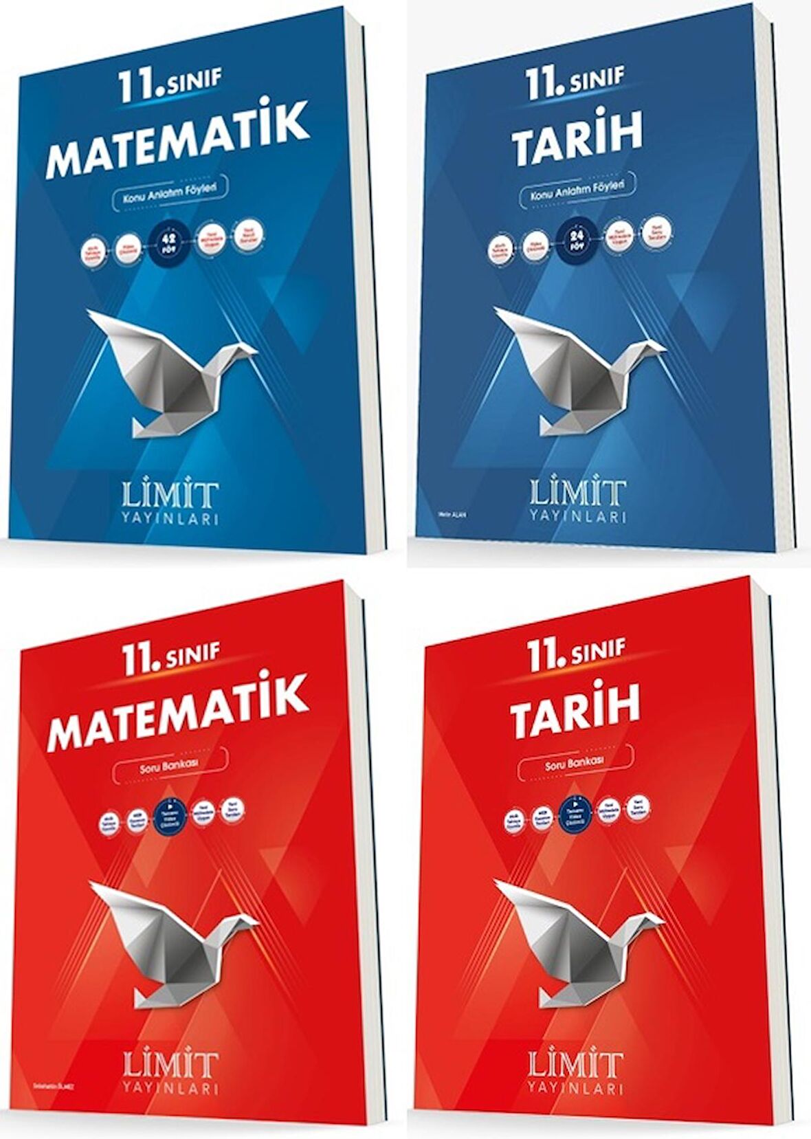 Limit 11. Sınıf Matematik + Tarih Konu + Soru Seti 4 Kitap 2023
