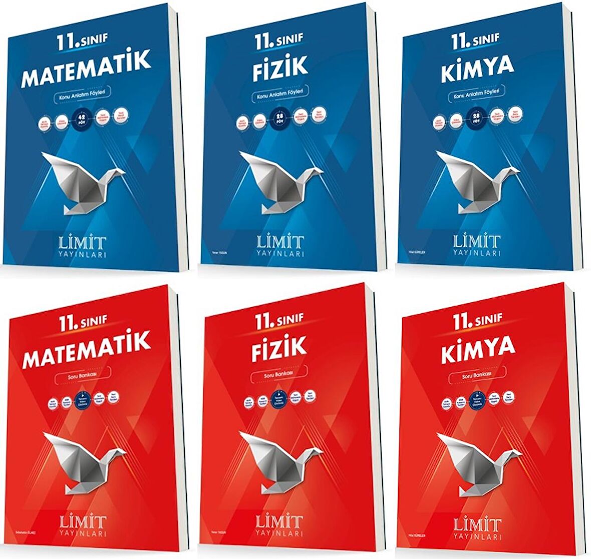 Limit 11. Sınıf Matematik + Fizik + Kimya Konu + Soru Seti 6 Kitap 2023
