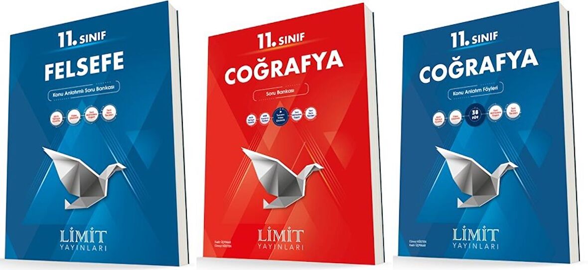 Limit 11. Sınıf Felsefe + Coğrafya Konu + Soru Seti 4 Kitap 2023