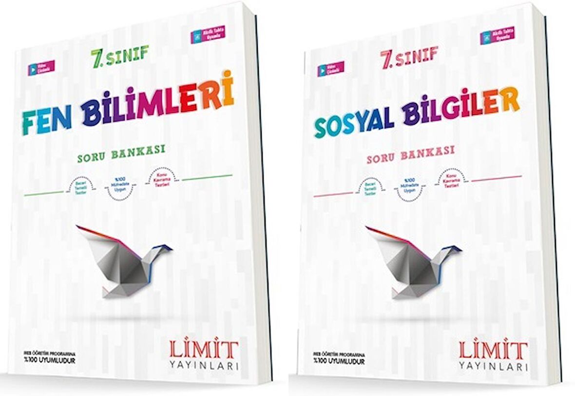Limit 7. Sınıf Fen Bilimleri + Sosyal Bilgiler Soru Bankası Seti 2 Kitap 2023