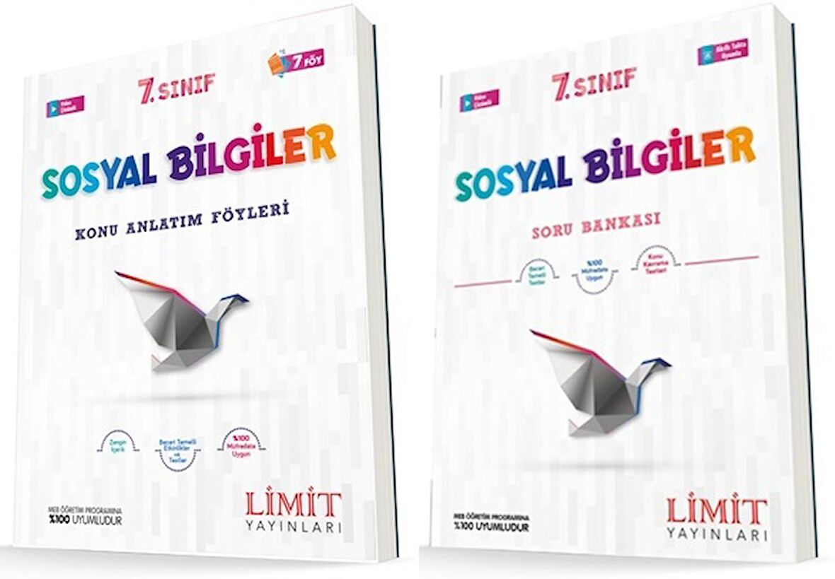 Limit 7. Sınıf Sosyal Bilgiler Konu Föyleri + Soru Seti 2 Kitap 2023