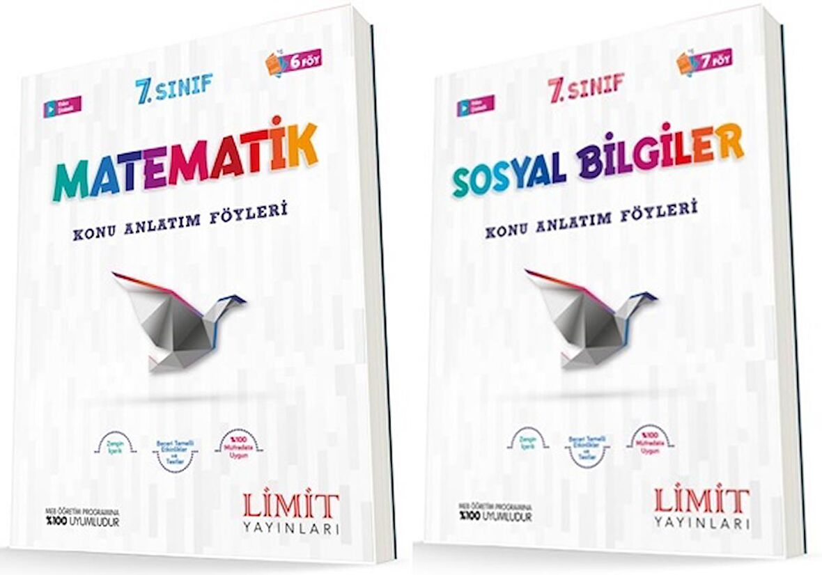 Limit 7. Sınıf Matematik + Sosyal Bilgiler Konu Föyleri Seti 2 Kitap 2023