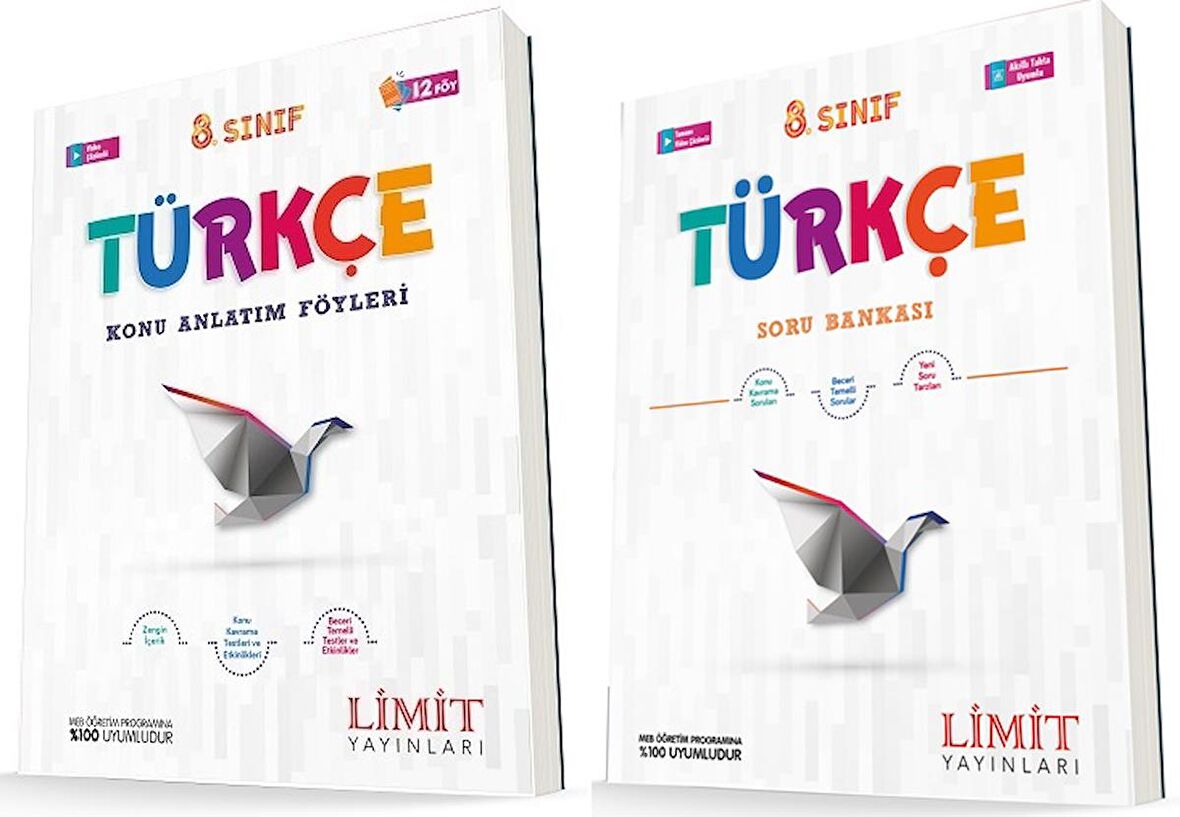 Limit 8. Sınıf Türkçe Konu Föyleri + Soru Seti 2 Kitap 2023