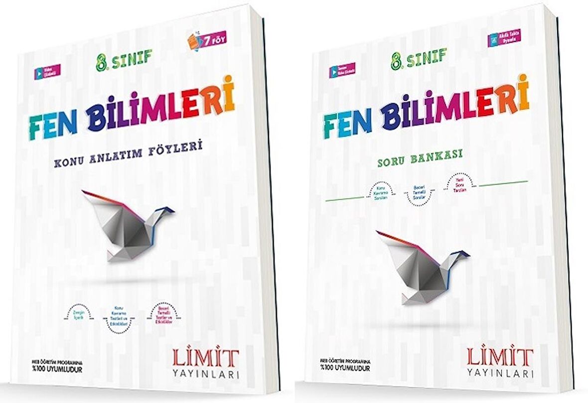 Limit 8. Sınıf Fen Bilimleri Konu Föyleri + Soru Seti 2 Kitap 2023